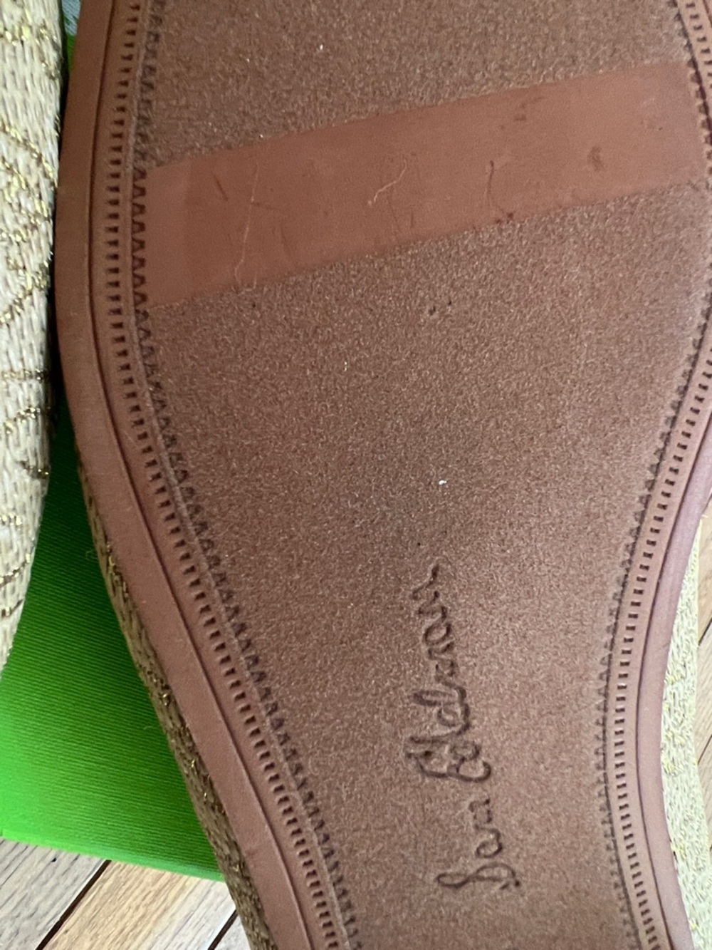 SAM EDELMAN WOMEN'S LORAINE LOAFER TAN - GOLD SE RAFFIA - Picture 7 of 8